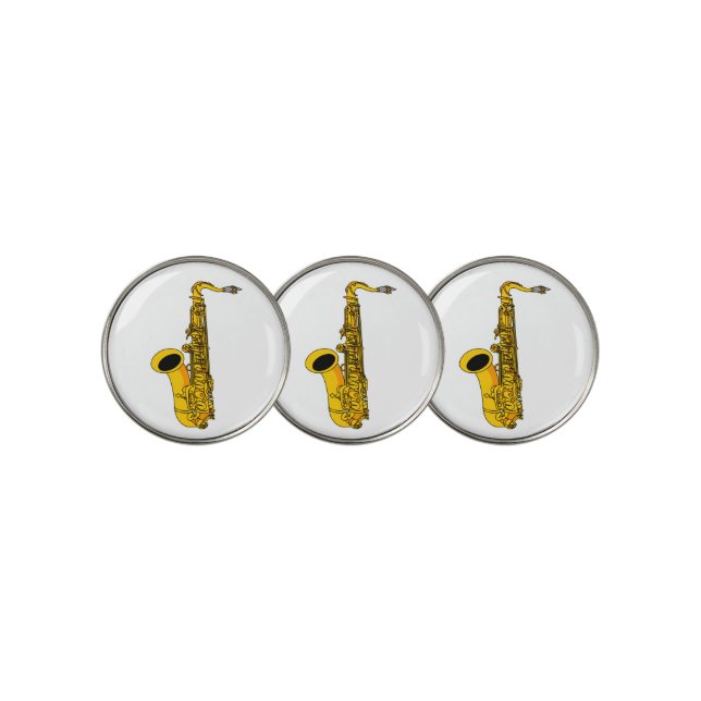 Saxophone Golf Ball Marker (3 Up)