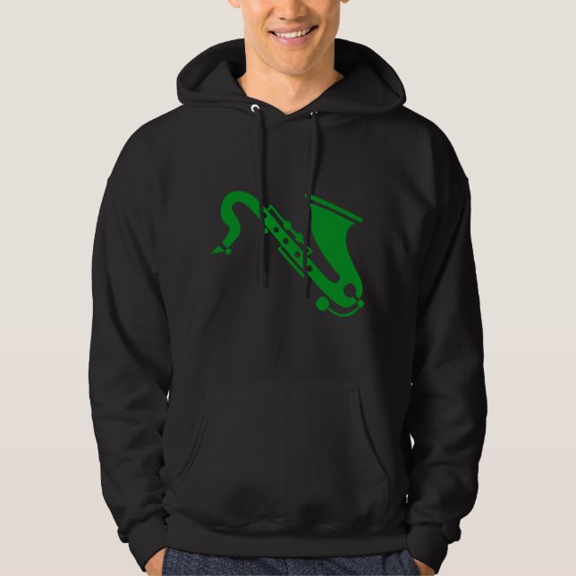 Saxophone - Grass Green Hoodie (Front)