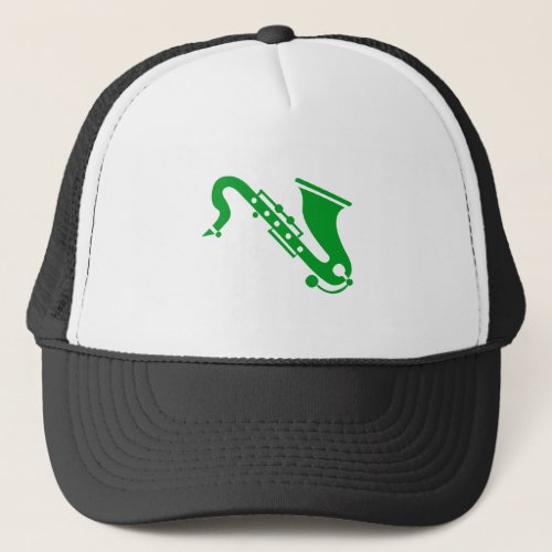 Saxophone _ Grass Green Trucker Hat