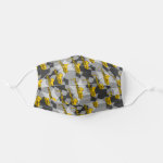 Saxophone Gray Pattern Cloth Face Mask