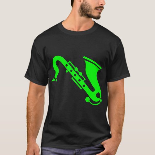 Saxophone _ Green T_Shirt
