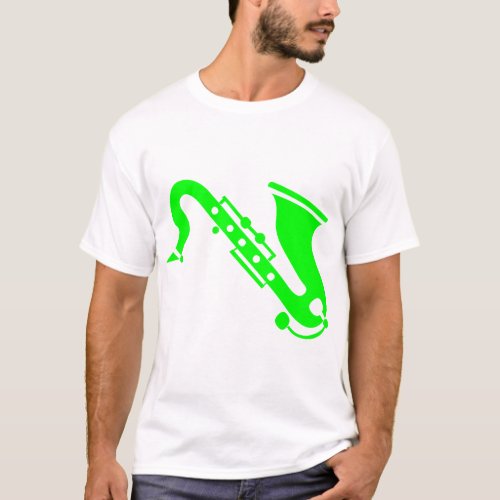 Saxophone _ Green T_Shirt