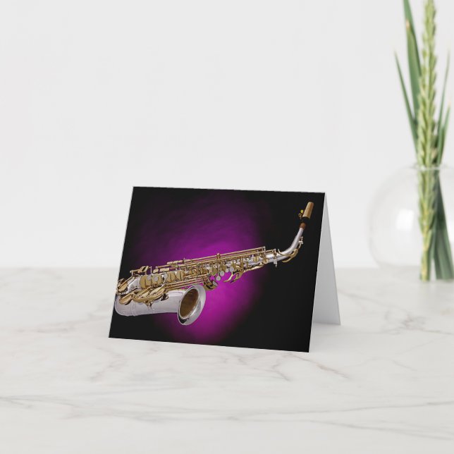 Saxophone Greeting Card (Front)