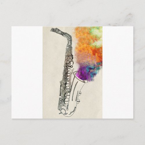 Saxophone Healing Postcard