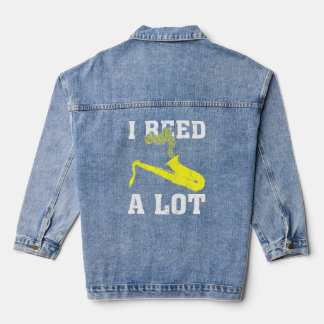 Saxophone I Reed A Lot Saxophonist Denim Jacket