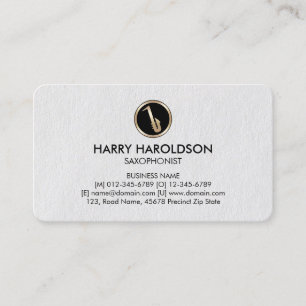 Saxophone Icon Saxophonist Premium Business Card