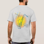 Saxophone Illustration Cool Modern Art Saxophonist T-shirt at Zazzle