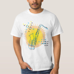 Saxophone Illustration Cool Modern Art Saxophonist T-Shirt