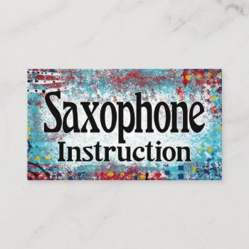 Saxophone Instruction Lessons Business Cards by NeatBusinessCards at Zazzle