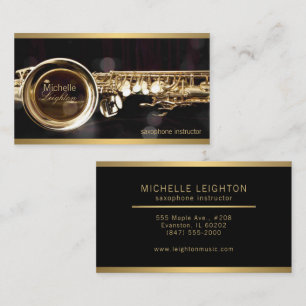 saxophone instructor business card