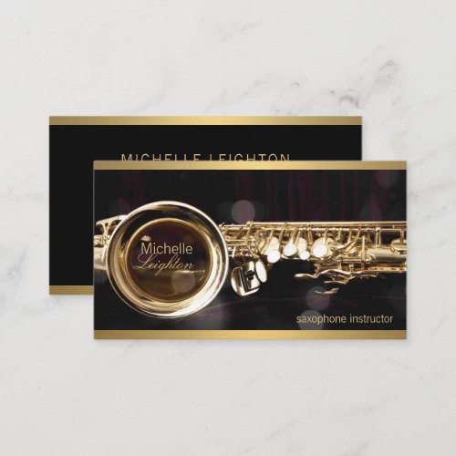 saxophone instructor business card