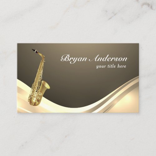 Saxophone Instrument Business Card