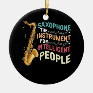 Saxophone Instrument For Intelligent Saxophonist Ceramic Ornament
