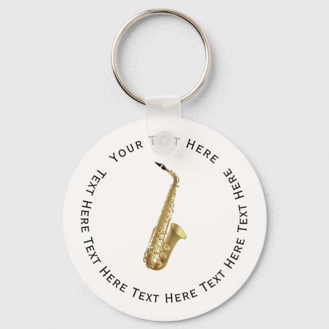 Saxophone Instrument Keychain (Front)