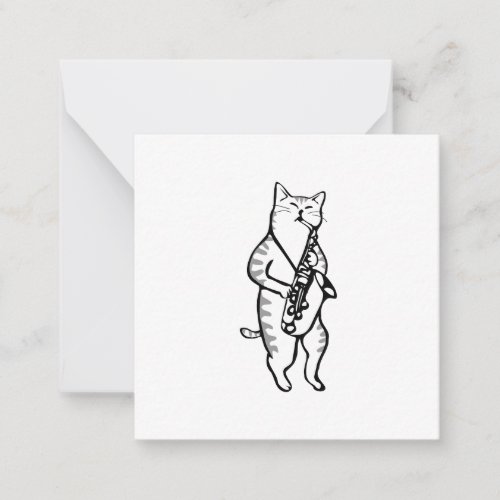Saxophone Instrument Music Jazz Cat Post_it Notes