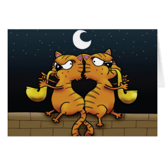 Saxophone Jazz Cats Cards
