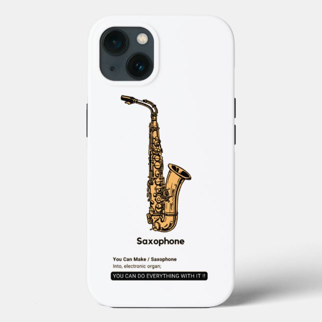 Saxophone Jazz Instrument Case-Mate iPhone Case (Back)