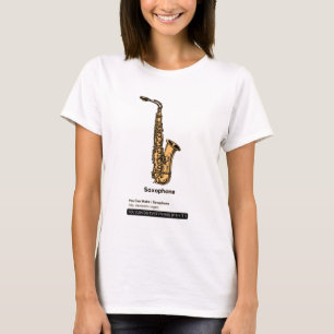 Saxophone Jazz Instrument T-Shirt