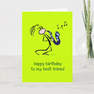 Saxophone Jazz Music Card