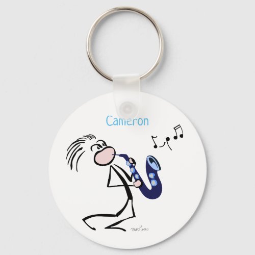 Saxophone Jazz Music Keychain