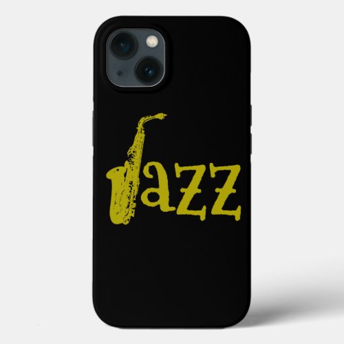 Saxophone Jazz Music Lover Gift Baritone Musician  iPhone 13 Case