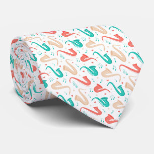 Saxophone Jazz Music Neck Tie