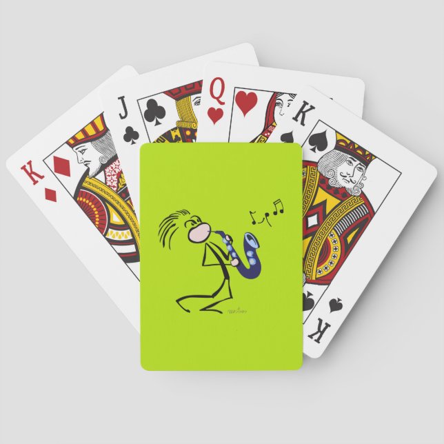 Saxophone Jazz Music Poker Cards (Back)