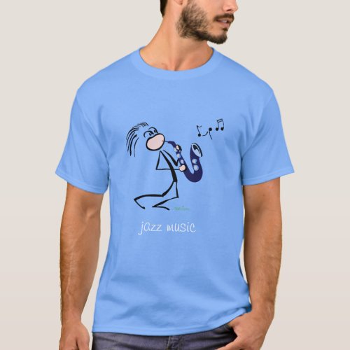 Saxophone Jazz Music T_Shirt