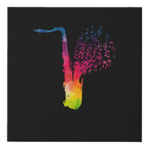 Saxophone - Jazz Musician Saxophonist Gift Faux Canvas Print