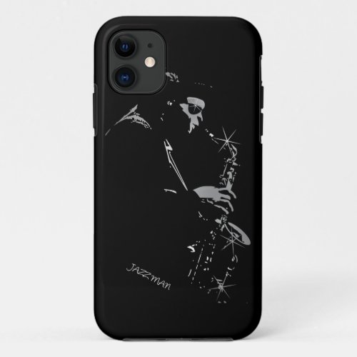 Saxophone Jazz Player Art Design iPhone 11 Case