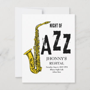 Saxophone Jazz Resital invitation