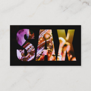 Saxophone Lessons Performer Business Card