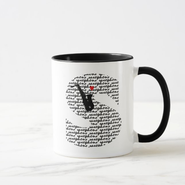 Saxophone Letter S Mug (Right)