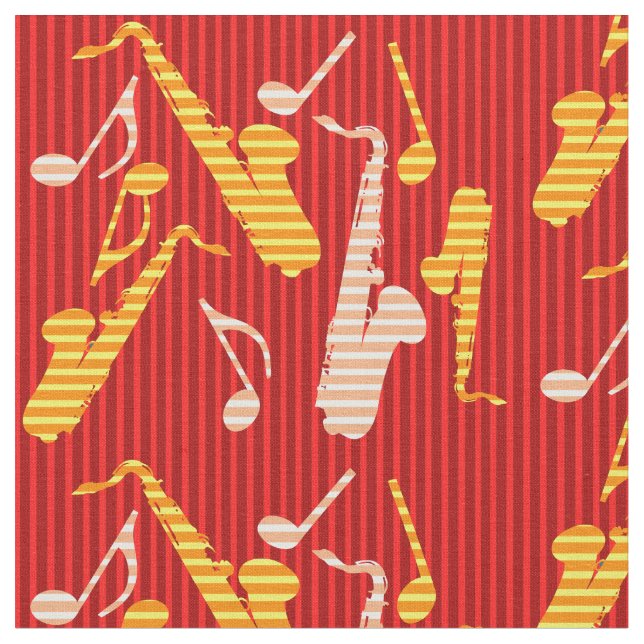 Saxophone Lines Fabric (Close Up)