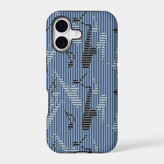 Saxophone Lines  Iphone Case (Back)