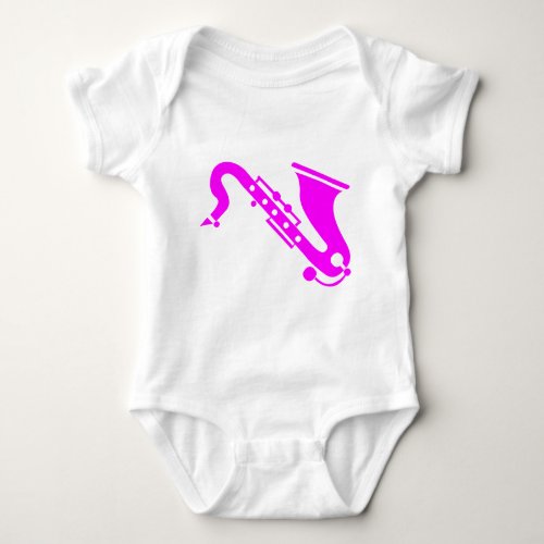 Saxophone _ magenta baby bodysuit