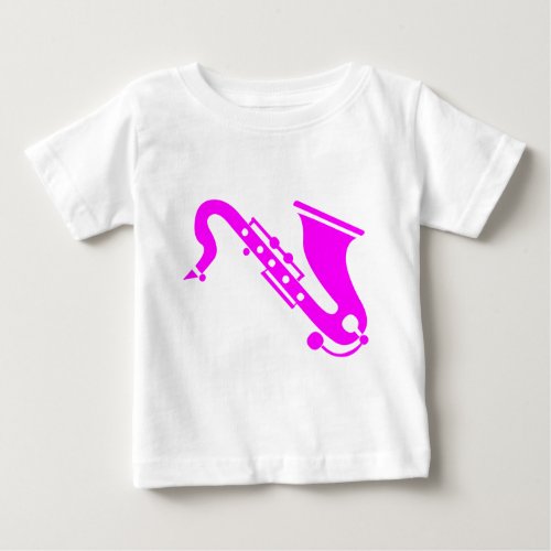 Saxophone _ magenta baby T_Shirt