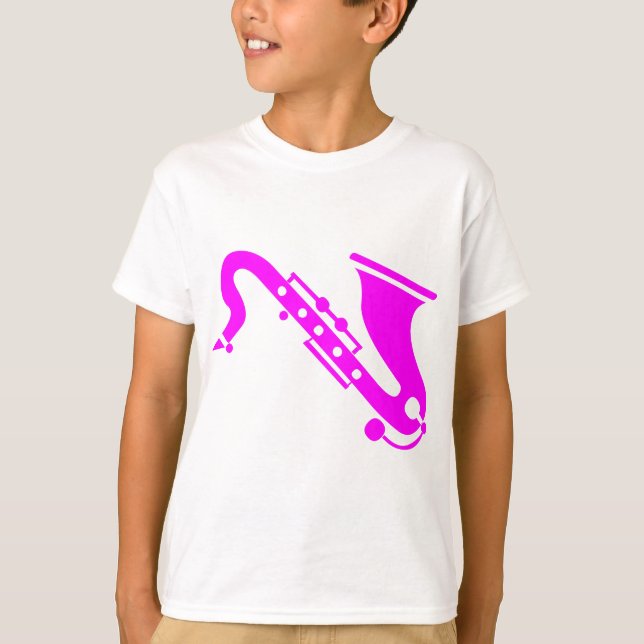 Saxophone - magenta T-Shirt (Front)