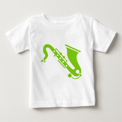 Saxophone _ Martian Green Baby T_Shirt