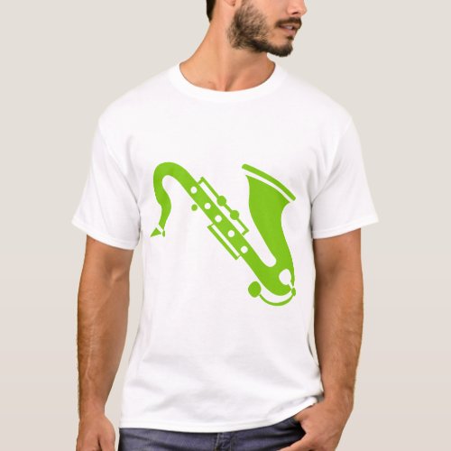 Saxophone _ Martian Green T_Shirt