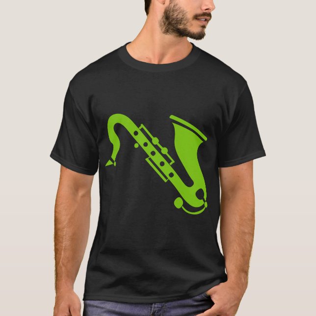 Saxophone - Martian Green T-Shirt (Front)