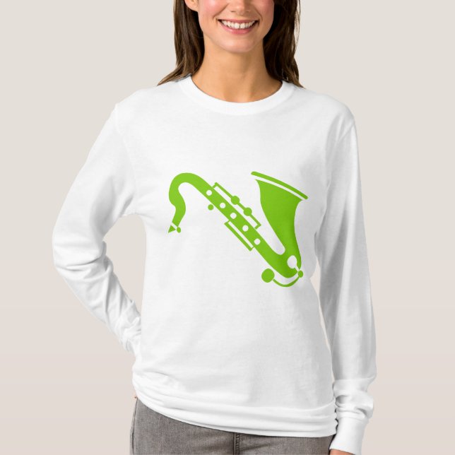 Saxophone - Martian Green T-Shirt (Front)