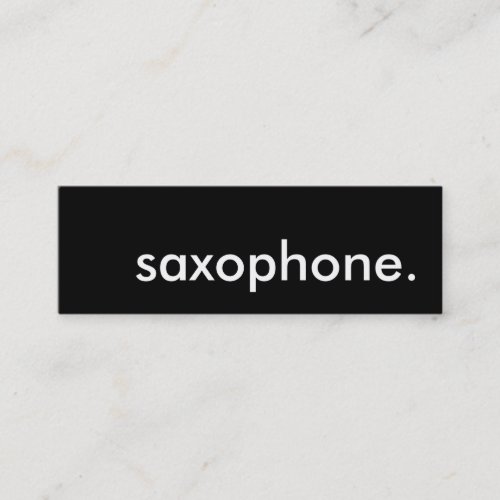 saxophone mini business card