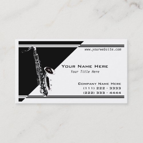 Saxophone Music Business Card