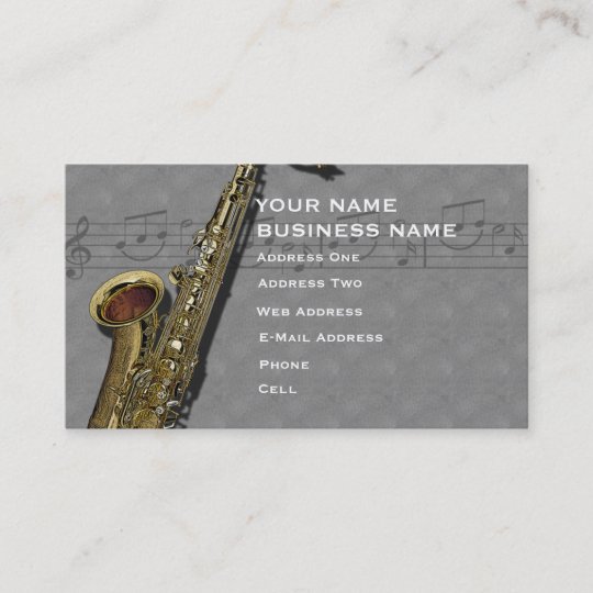 Saxophone Music Business Card