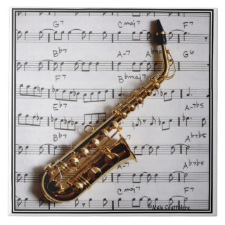Saxophone Music Customizable Tile