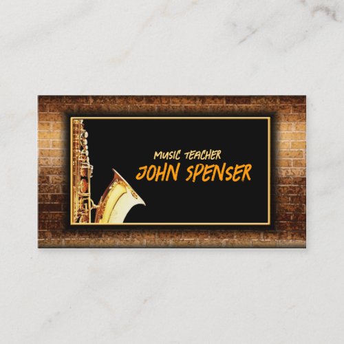 Saxophone Music Gentleman Club Card Business Cards