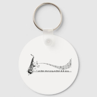 Saxophone Music Keychain