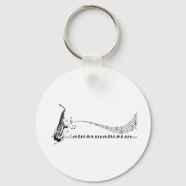 Saxophone Music Keychain (Front)