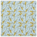 Saxophone Music Note Pattern Fabric